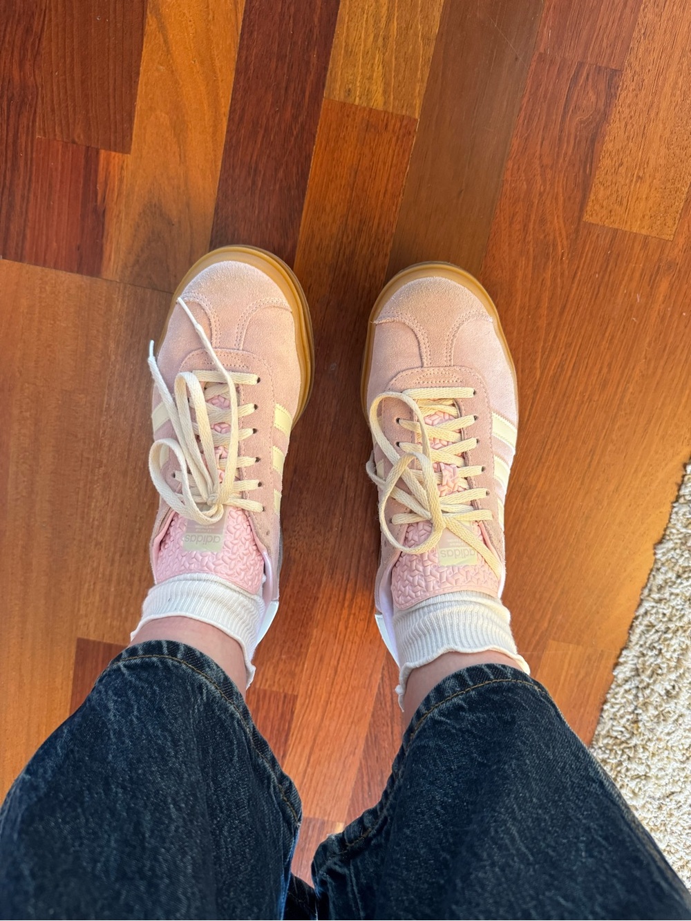 ADIDAS Gazelle Platform Sneakers in Pale Pink with Gum Sole💕💕 - Picture 3 of 7